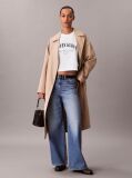 White Cropped Varsity Logo T-shirt  Women