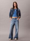Blue Slim Ribbed Washed Cotton T-shirt  Women