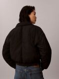 Black Lightly Padded Short Bomber Jacket  Women