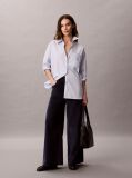 Blue Corduroy Wide Leg Trousers  Women