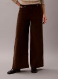 Brown Corduroy Wide Leg Trousers  Women