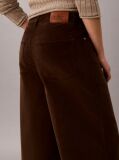 Brown Corduroy Wide Leg Trousers  Women