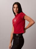 Κόκκινο Κοντό T-shirt Monologo  Γυναίκα