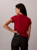 Κόκκινο Κοντό T-shirt Monologo  Γυναίκα