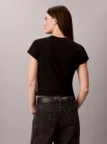 Μαύρο Κοντό T-shirt Monologo  Γυναίκα