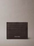 Brown Foil Embossed Logo Card Case  Men