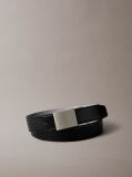 Multi Reversible Leather Plaque Buckle Belt  Men