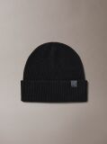 Black Cashmere Emblem Logo Beanie  Men