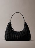 Black Soft Pleated Shoulder Bag  Women