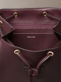 Red Foil Logo Flap Backpack  Women