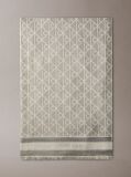 Blue Emblem Jacquard Square Modal Scarf  Women