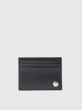 Black Leather Card Holder  Men