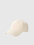White Twill Logo Cap  Women