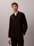Black Linen Blend Shirt  Men