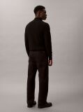 Black 90's Straight Trousers  Men
