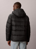 Black Hooded Down Puffer Jacket  Men