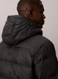 Black Hooded Down Puffer Jacket  Men