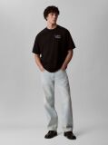 Black Script Logo Graphic Relaxed T-Shirt  Men