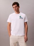 White Graphic Logo T-shirt  Men
