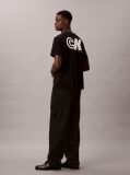 Black Sport Monogram Logo Graphic Classic T-Shirt  Men