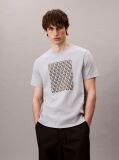 Grey Monogram Logo Easy Tee  Men