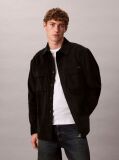 Black Corduroy Relaxed Button-Down Shirt  Men