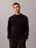 Black Ribbed Cotton Monogram Jumper  Men