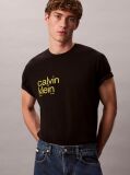 Μαύρο Άνετο T-Shirt Με Σχέδιο  Άνδρας