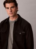 Black Flannel Shirt Jacket  Men