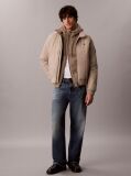 Brown Relaxed Sherpa Hoodie  Men