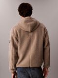 Brown Relaxed Sherpa Hoodie  Men