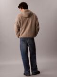 Brown Relaxed Sherpa Hoodie  Men