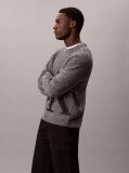 Grey Pure Wool Monogram Jumper  Men