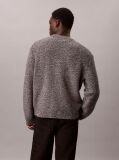 Grey Pure Wool Monogram Jumper  Men