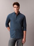 Blue Solid Classic Oxford Button-Down Shirt  Men