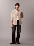 Beige Solid Classic Oxford Button-Down Shirt  Men