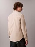 Beige Solid Classic Oxford Button-Down Shirt  Men