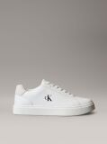 Λευκό Δερμάτινα Sneakers Με Signature Λογότυπο  Άνδρας