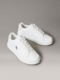 Λευκό Δερμάτινα Sneakers Με Signature Λογότυπο  Άνδρας