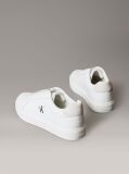 Λευκό Δερμάτινα Sneakers Με Signature Λογότυπο  Άνδρας