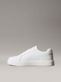 Λευκό Δερμάτινα Sneakers Με Signature Λογότυπο  Άνδρας