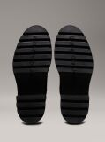 Black Leather Chunky Chelsea Boots  Women