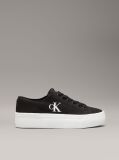 Black Canvas Platform Sneakers  Women