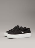 Black Canvas Platform Sneakers  Women