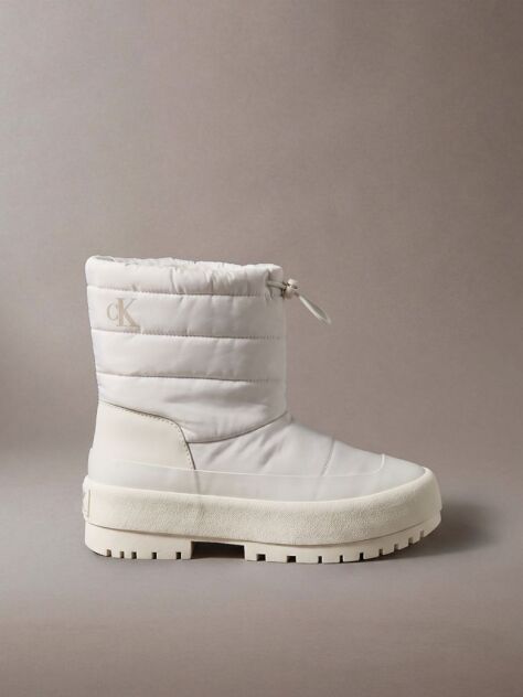 White Vulcanised Flatform Snow Boots  Women