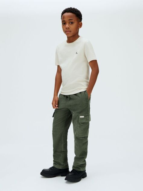 Green Straight Corduroy Trousers  Boys