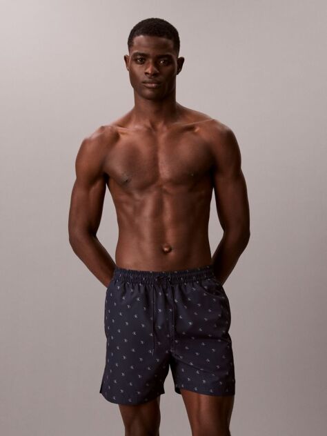 Blue Solid Swim Shorts  Men