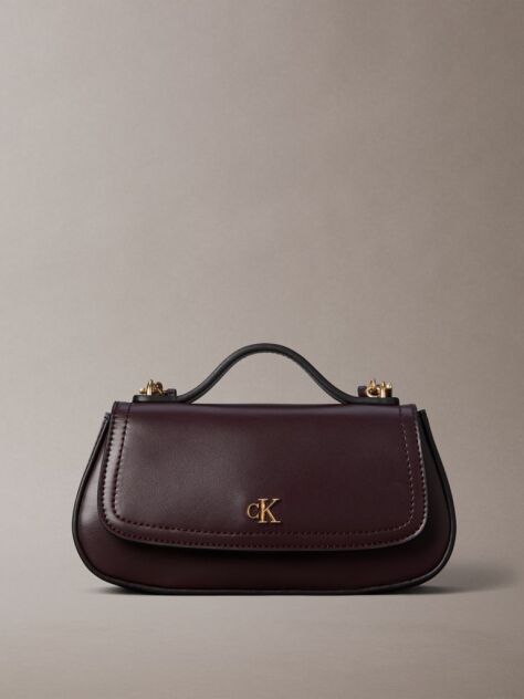 Red Monogram Plaque Flap Crossbody Bag  Women