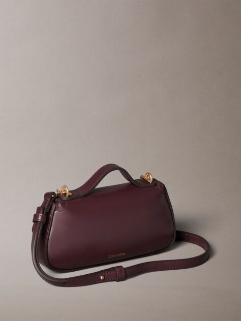 Red Monogram Plaque Flap Crossbody Bag  Women