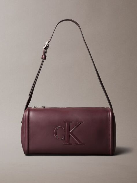 Red Contrast Monogram Boxy Shoulder Bag  Women
